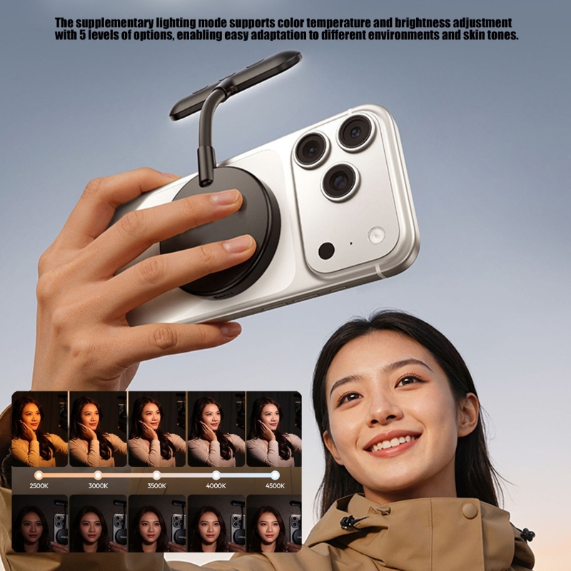 Photography Book - Tragbare ABS-LED-Magnet-Telefonlampe, Buchleuchte für Nachtlesen und