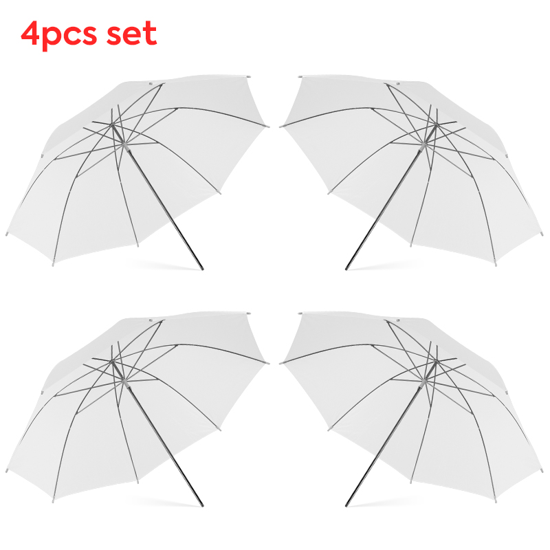 Photography Umbrella - 76 * 80cm X4 Transparenter Weißlicht-Diffusor-Regenschirm,