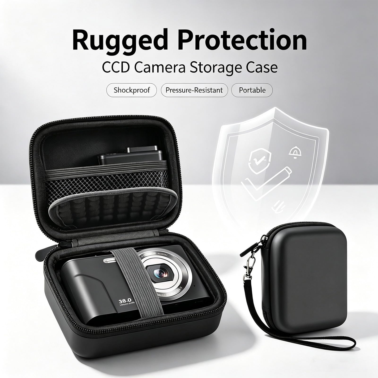 Camera Wrist Strap - CCD-Digitalkameratasche für Sony/Canon, mit Netzfach, Handschlaufe,