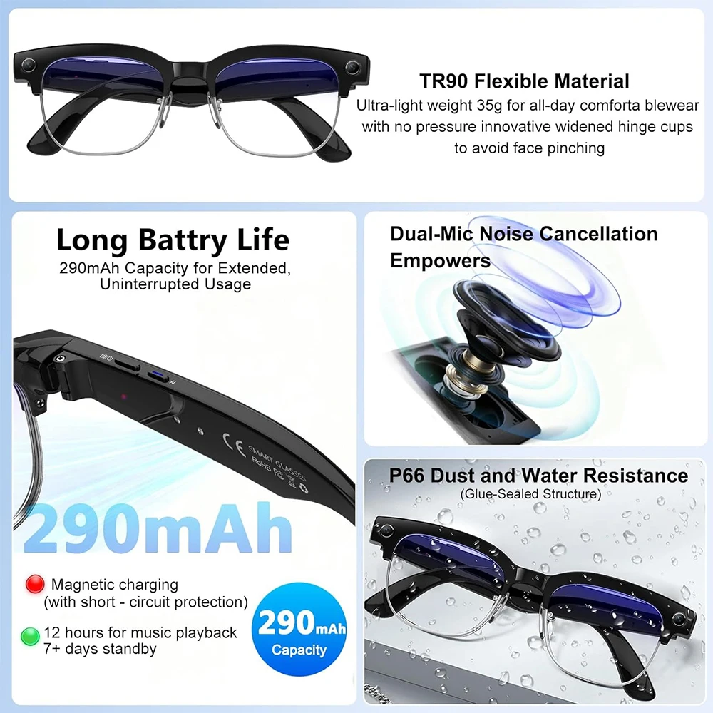 4K Smart AI-Brille mit 8MP-Kam – Photography Japanese Bewertung und Preis